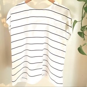 Halogen navy stripped blouse